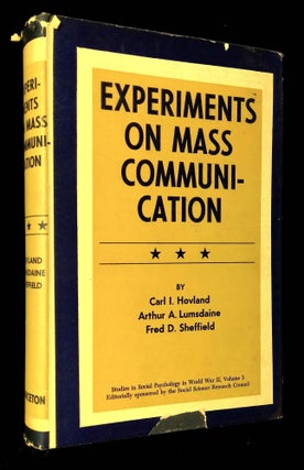 Item #B60305 Experiments in Communication [Studies in Social Psychology in World War II: Volume...