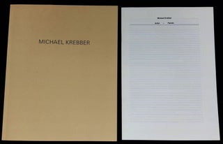 Item #B60367 Michael Krebber: Zeichnungen, Oktober-November 1992 [With laid in pamphlet "My...