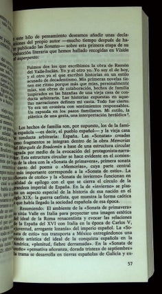 Epica y Tragedia en la Obra de Valle Inclan [Inscribed by Barbeito to Robert Lima!]