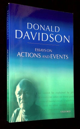 Item #B61070 Essays on Actions and Events: Second Edition. Donald Davidson