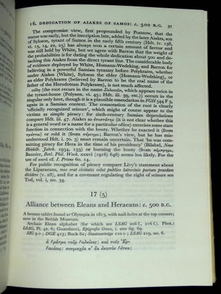 A Selection of Greek Historical Inscriptions to the End of the Fifth Century B.C.