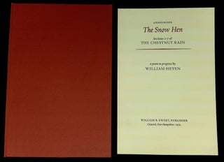 Item #B62266 The Snow Hen: Sections 1-7 of the Chestnut Rain + Announcement laid in [Signed by...