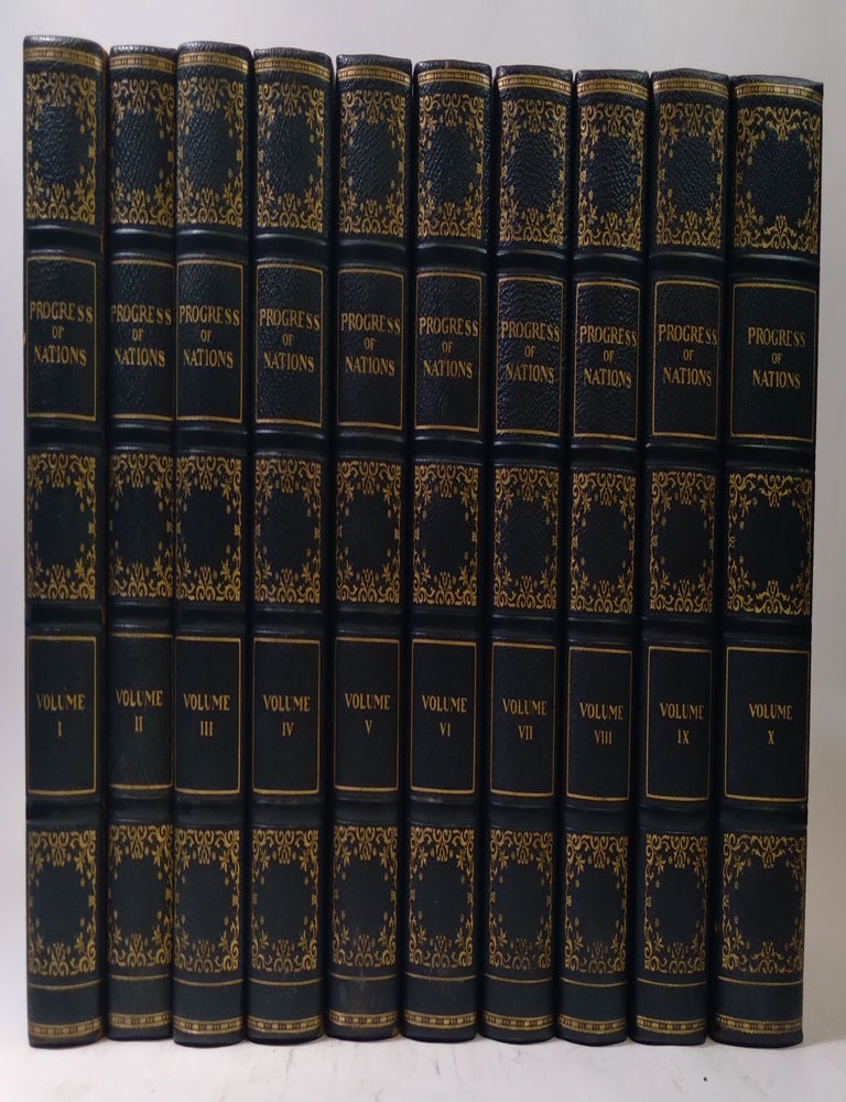Item #B62355 Progress of Nations: The Story of the World and of its Peoples from the Dawn of History to the Present Day--Chronicled with the Assistance of Eminent Historians from Leading Universities and Colleges and Published in the Interests of the Disabled American Veterans of the World War and of a Patriotic and Intelligent Americanism [Ten volume complete set!]. Marcus Wilson Jernegan, F. Lee Benns, Avery Odelle Craven.