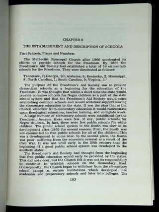 Two Centuries of Methodist Concern: Bondage, Freedom and Education of Black People