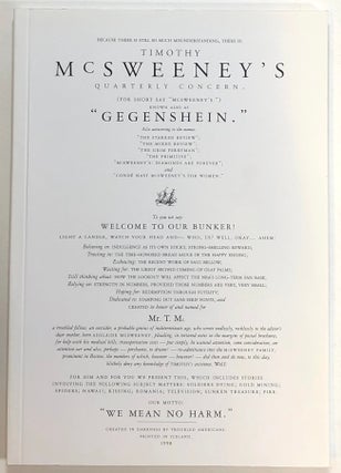McSweeney's Quarterly Concern [Issues 1-52 complete run (collated) + sampler no. 1, with issues 1, 2, and 3 being second printings]