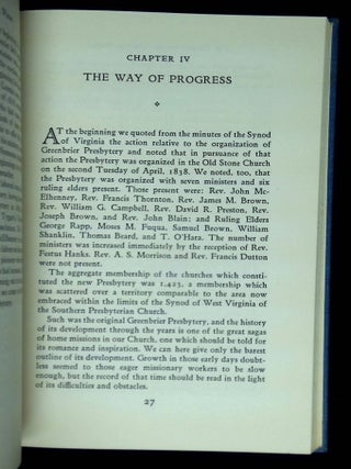The Church on the Western Waters: An History of Greenbrier Presbytery and Its Churches