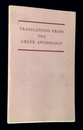 Item #B64014 Translations from the Greek Anthology. David M. Mitchell