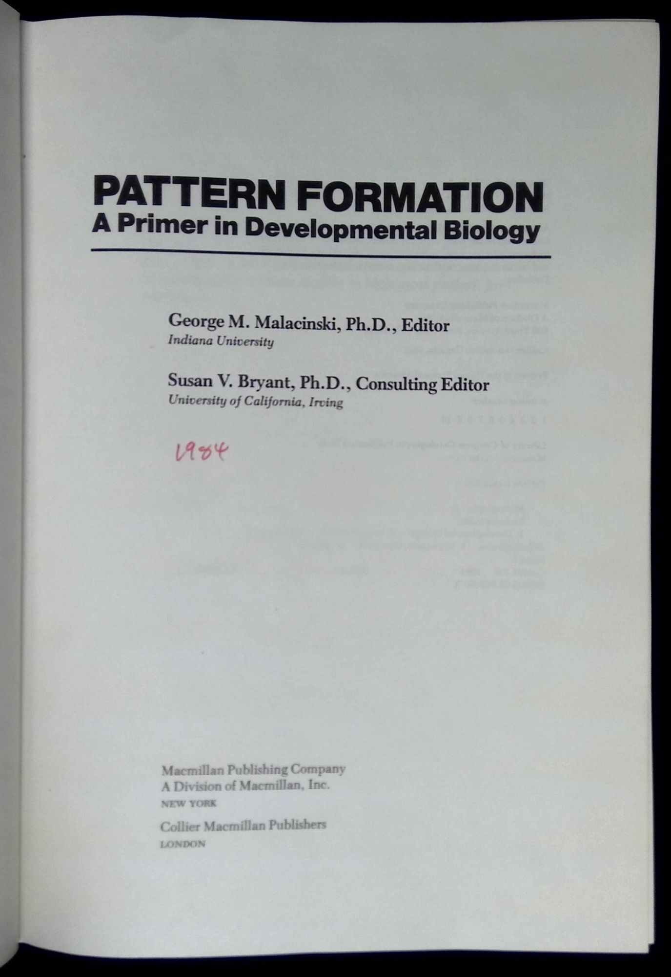 Pattern Formation: A Primer in Developmental Biology | George M ...