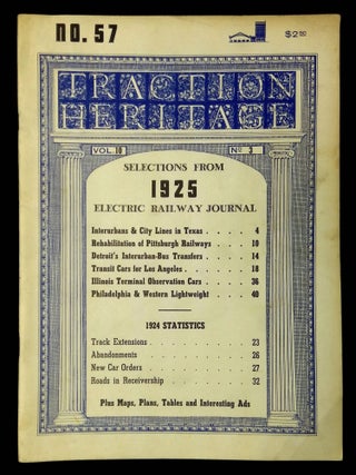 Item #B64822 Traction Heritage No. 57: Vol. 10, No. 3, May 1977--Selections from 1925 Electric...