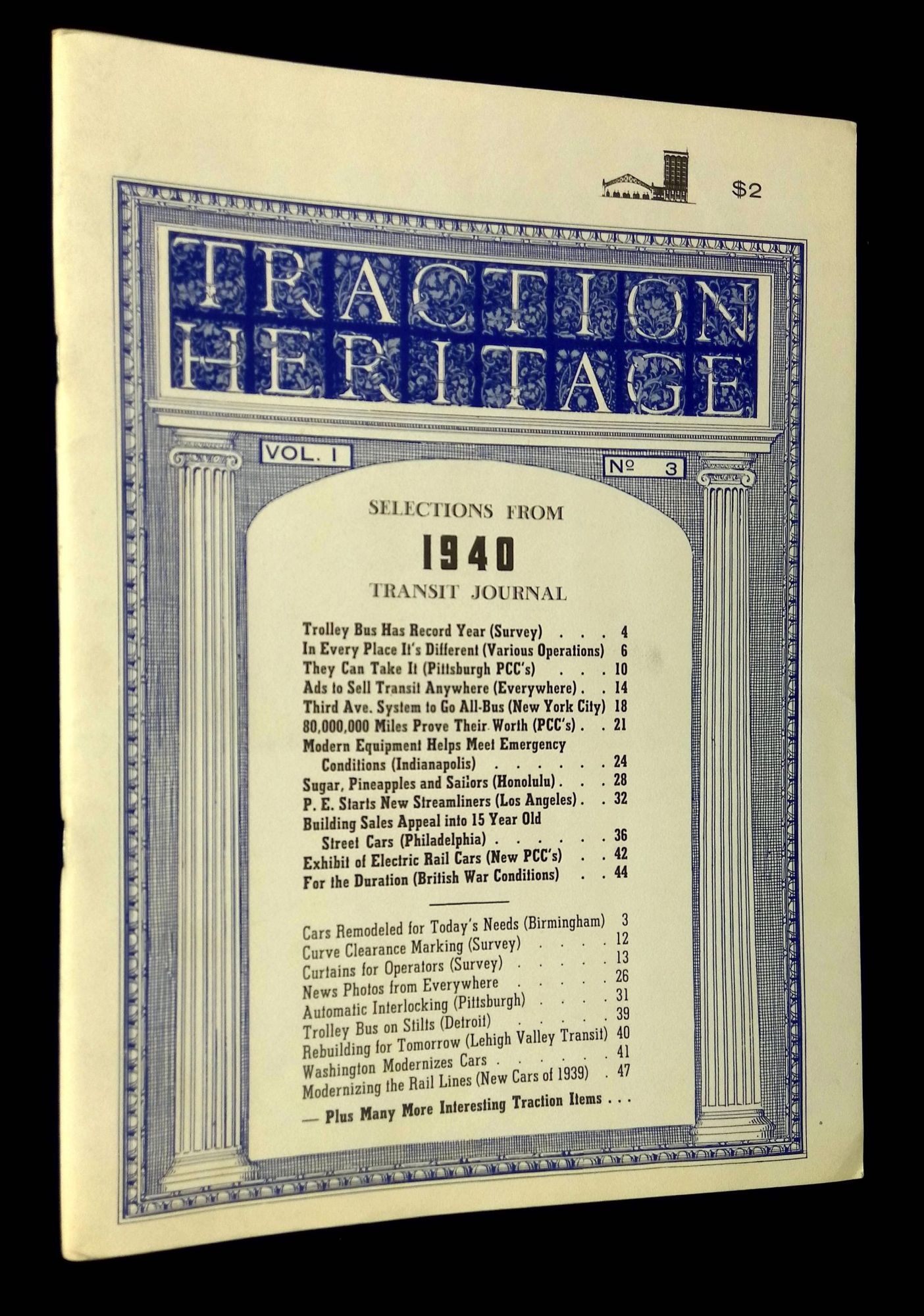 Traction Heritage: Vol. 1, No. 3, May 1968--Selections from 1940 ...