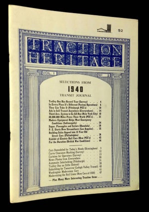 Item #B64823 Traction Heritage: Vol. 1, No. 3, May 1968--Selections from 1940 Transit Journal...