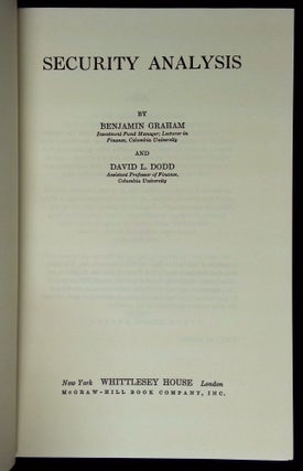 Security Analysis [The Classic 1934 Edition]