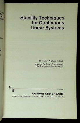Stability Techniques for Continuous Linear Systems