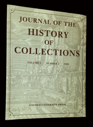 Item #B65255 Journal of the History of Collections: Volume I, Number 2, 1989 [This issue only!]....