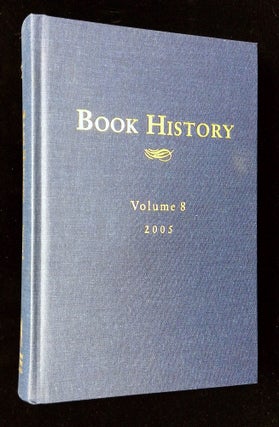 Item #B65471 Book History: Volume 8, 2005. Ezra Greenspan, Jonathan Rose
