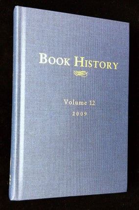 Item #B65472 Book History: Volume 12, 2009. Ezra Greenspan, Jonathan Rose