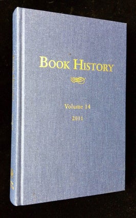 Item #B65473 Book History: Volume 14, 2011. Ezra Greenspan, Jonathan Rose