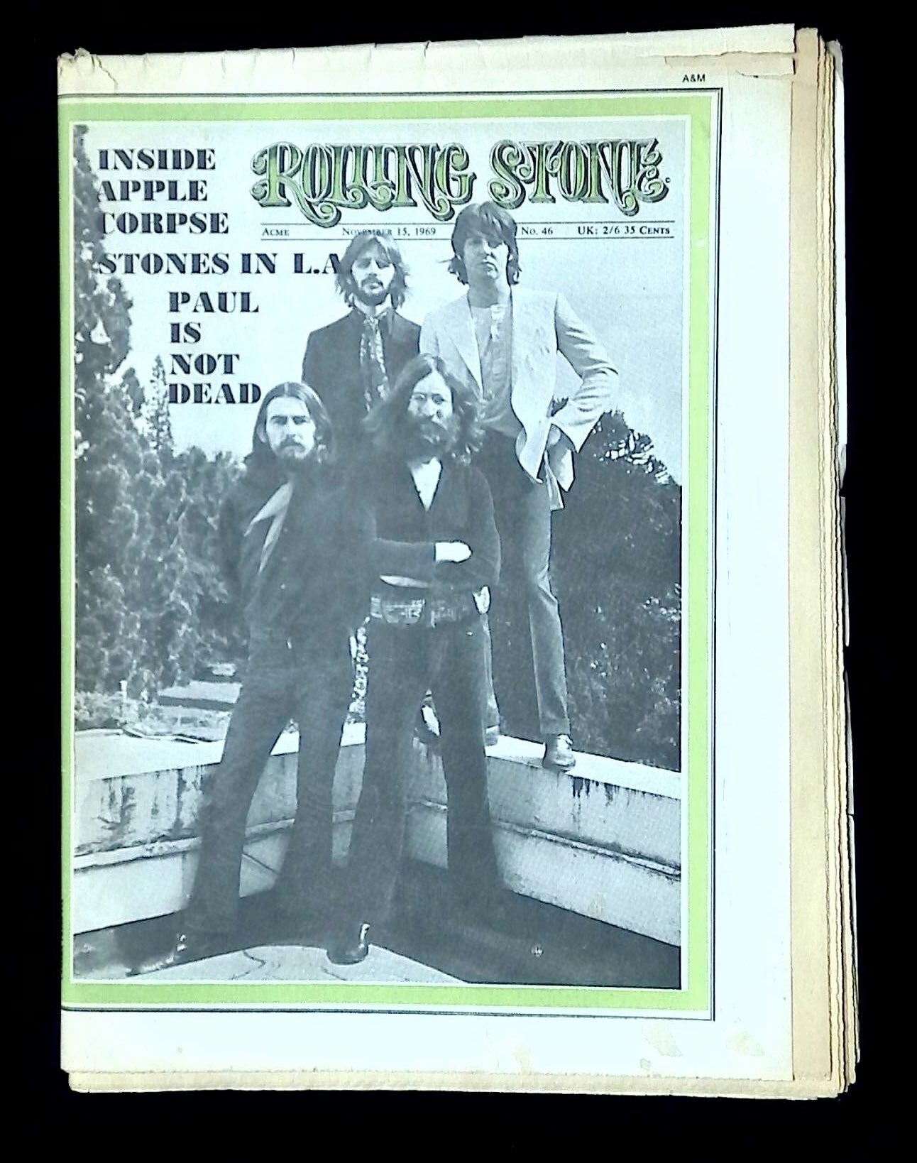 Rolling Stone: No. 46, November 15, 1969 The Beatles, Apple Corpse 