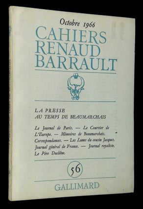 Item #B65745 La Presse au Temps de Beaumarchais [Cahiers de la Compagnie, 56, Octobre 1966]....
