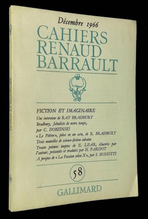Item #B65754 Fiction et Imaginaire [Cahiers de la Compagnie, 58, Decembre 1966]. Madeleine...