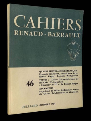 Item #B65761 Quatre Jeunes Auteurs Francais: Francois Billetdoux, Jean-Pierre Faye, Robert...