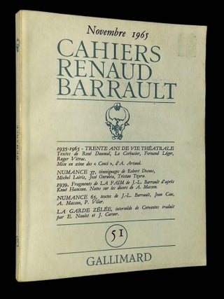 Item #B65768 1935-1965 Trente Ans de vie Theatrale Numance [Cahiers de la Compagnie, 51, Novembre...