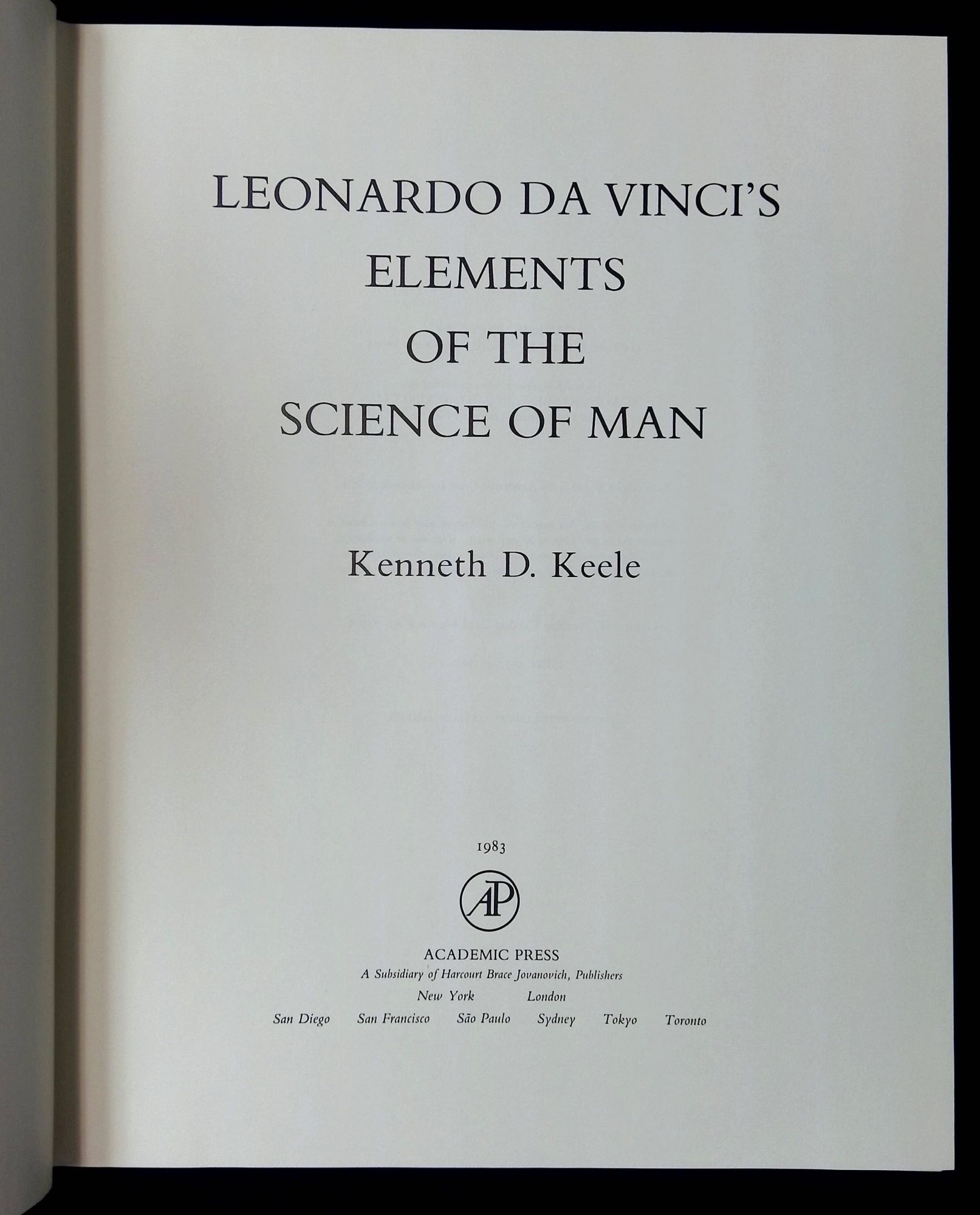 Leonardo da Vinci's Elements of the Science of Man | Kenneth D. Keele