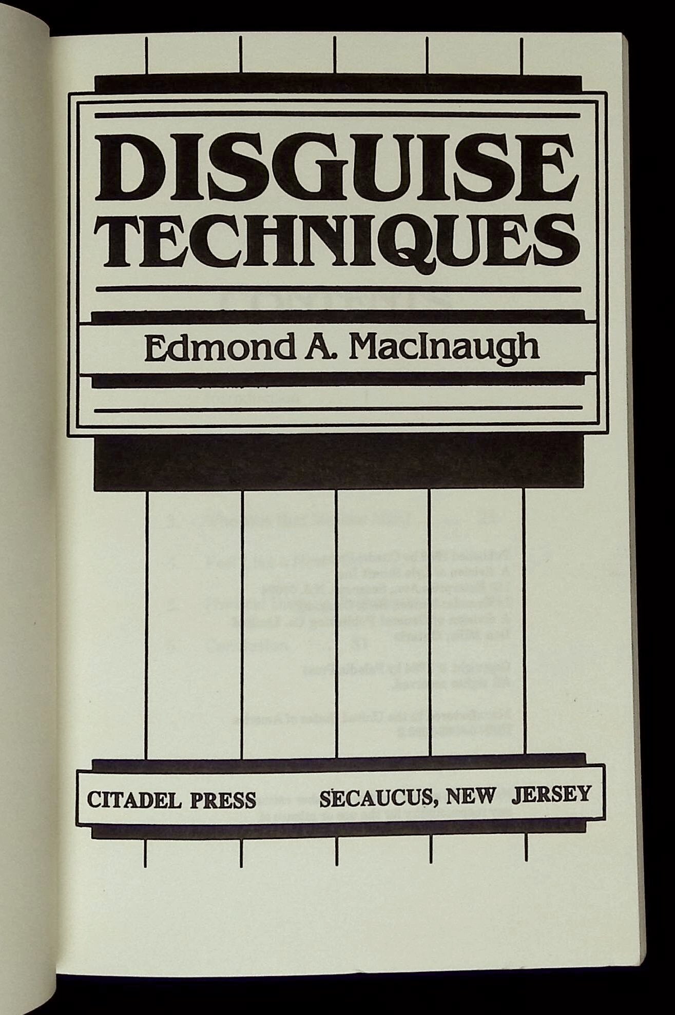 Disguise Techniques | Edmond A. MacInaugh