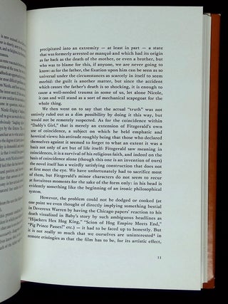 Notes on a Screenplay for F. Scott Fitzgerald's Tender is the Night