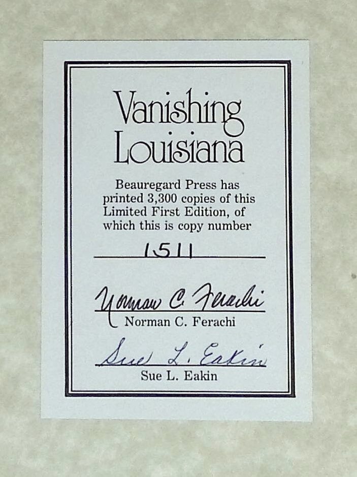 Vanishing Louisiana Signed by Ferachi and Eakin! | Norman C. Ferachi ...