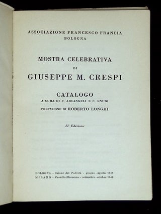 Mostra Celebrativa di Giuseppe M. Crespi: Catalogo