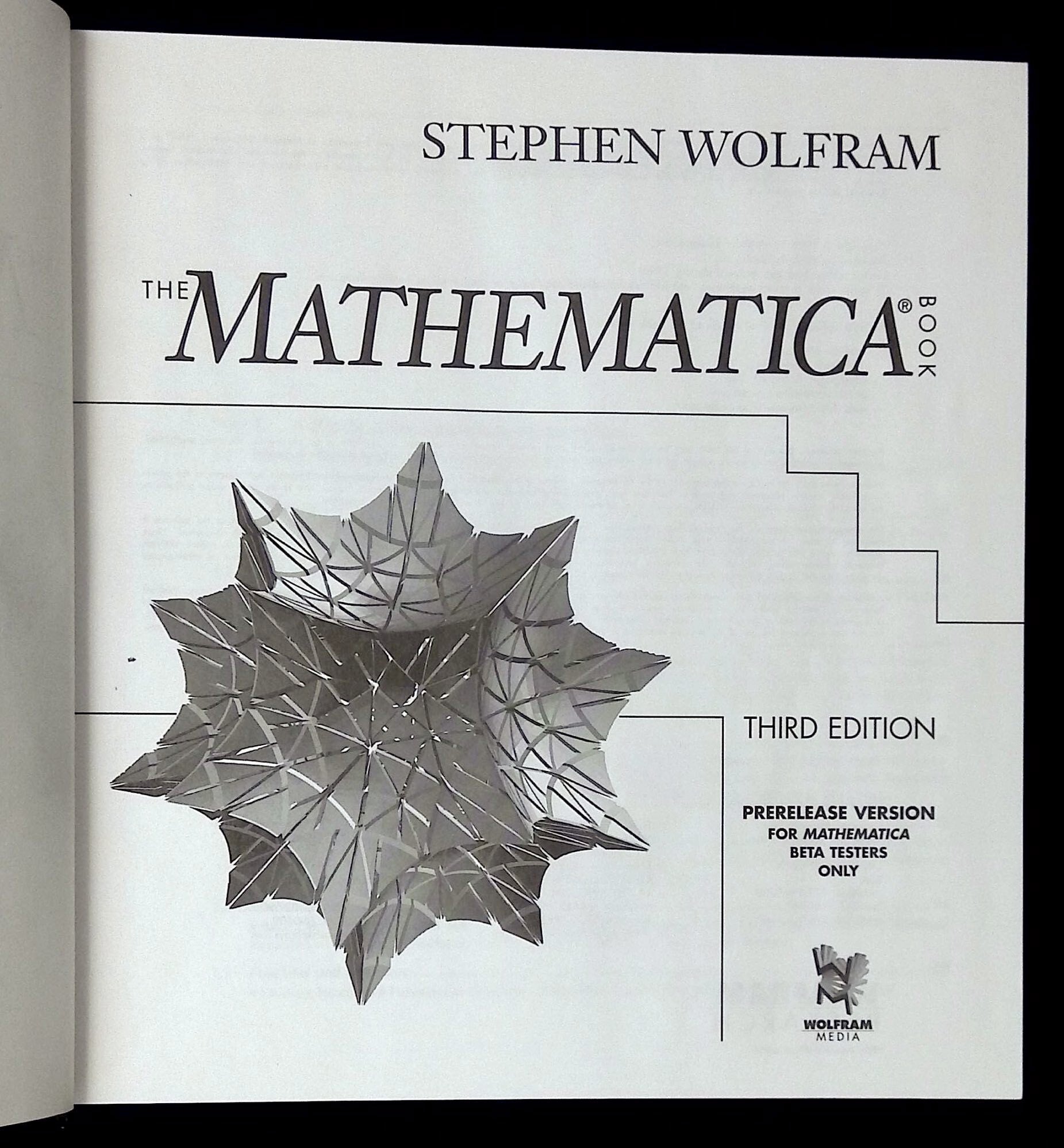 The Mathematica Book: Third Edition, Prerelease Version for