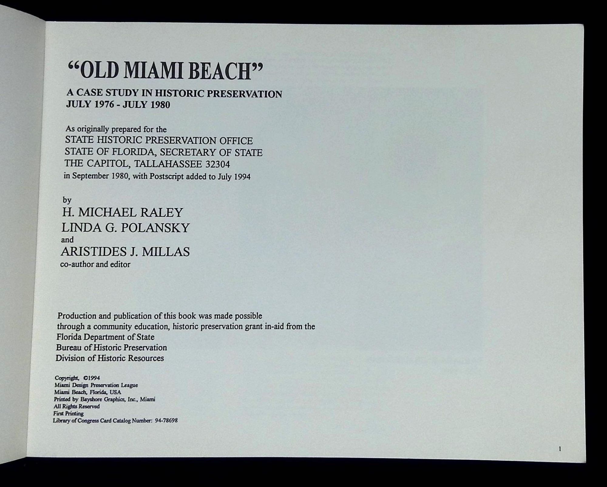 Old Miami Beach A Case Study in Historic Preservation July 1976-July ...