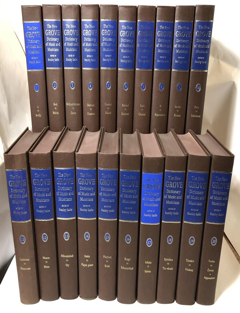 Item #B69755 The New Grove Dictionary of Music and Musicians: Volumes 1-20 [Twenty volume complete set in individually numbererd cardboard boxes!]. Stanley Sadie.