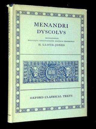 Item #B69974 Menandri: Dyscolus. Menander, H. Lloyd-Jones
