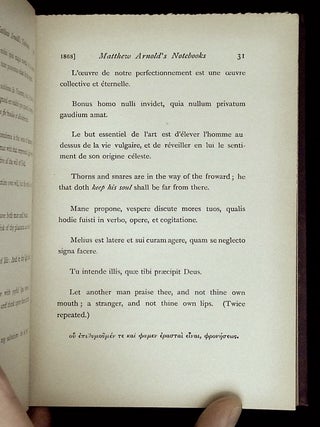 Matthew Arnold's Notebooks
