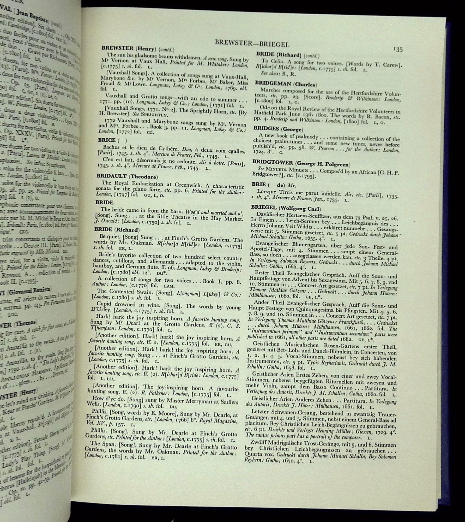 The British Union-Catalogue of Early Music Printed Before the Year 1801 ...