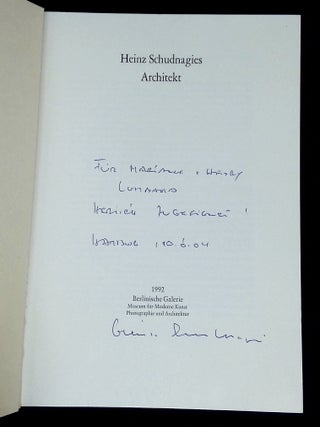 Heinz Schudnagies: Architekt