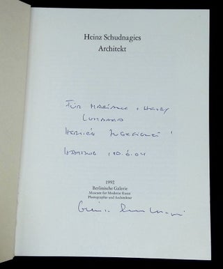 Heinz Schudnagies: Architekt