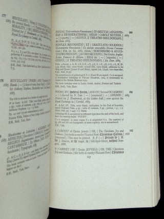 A Bibliography of English Poetical Miscellanies 1521-1750