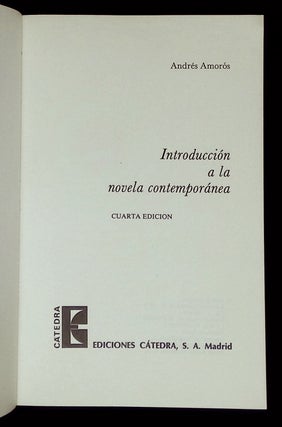 Introduccion a la Novela Contemporanea