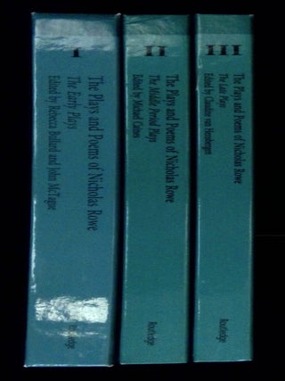 Item #B72938 The Plays and Poems of Nicholas Rowe: The Pickering Masters Series--Volume I: The...