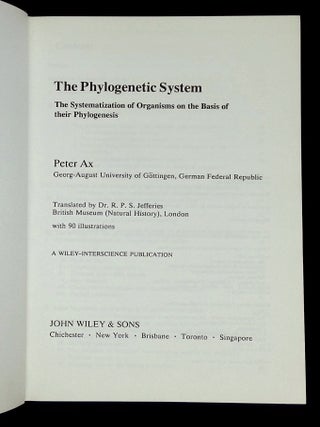 The Phylogenetic System: The Systematization of Organisms on the Basis of Their Phylogenesis