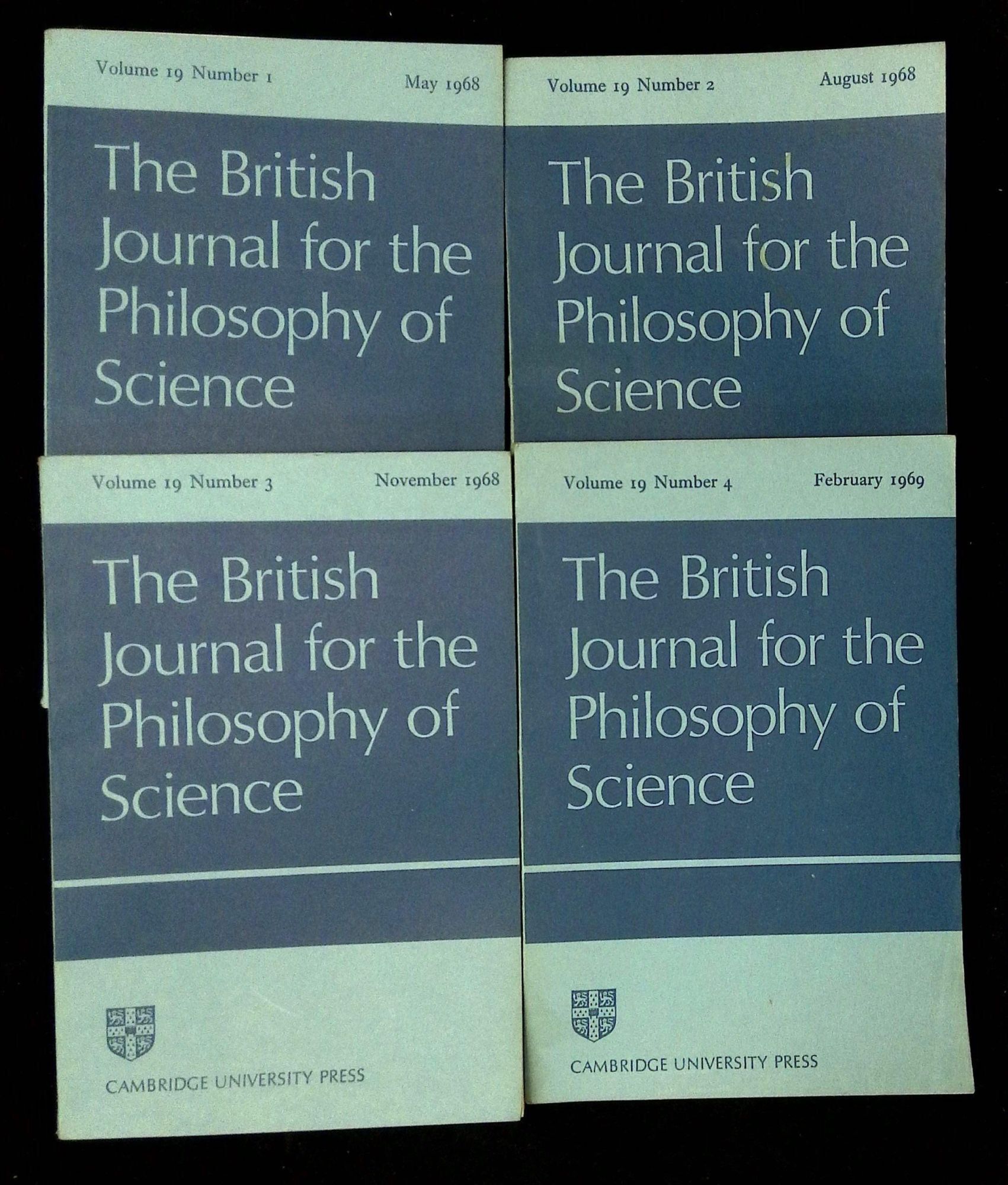 The British Journal for the Philosophy of Science: Volume 19, Numbers 1 ...