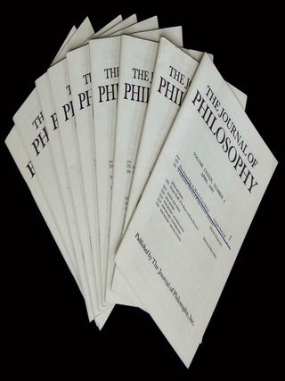 Item #B74120 The Journal of Philosophy: Volume LXXXIX, Numbers 4-12, April-December, 1992 [Nine...