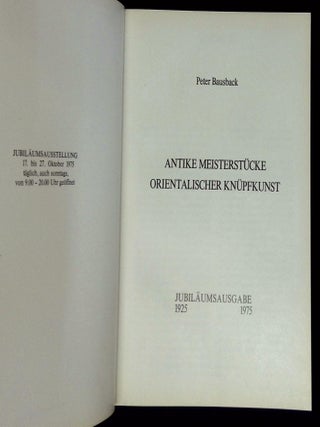 Antike Meisterstucke Orientalischer Knupfkunst