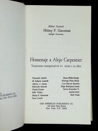 Homenaje a Alejo Carpentier: Variaciones Interpretativas en Torno a su Obra