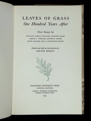 Leaves of Grass: One Hundred Years After