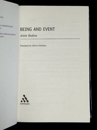 Being and Event
