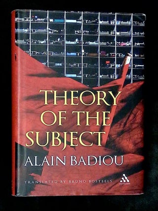 Item #B75897 Theory of the Subject. Alain Badiou, Bruno Bosteels